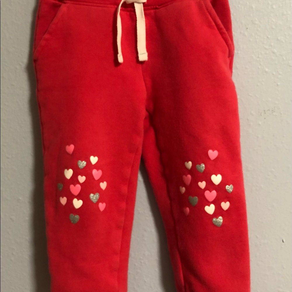 Carter’s Valentine’s Day Toddler Girl Sweat pants. Size 2T